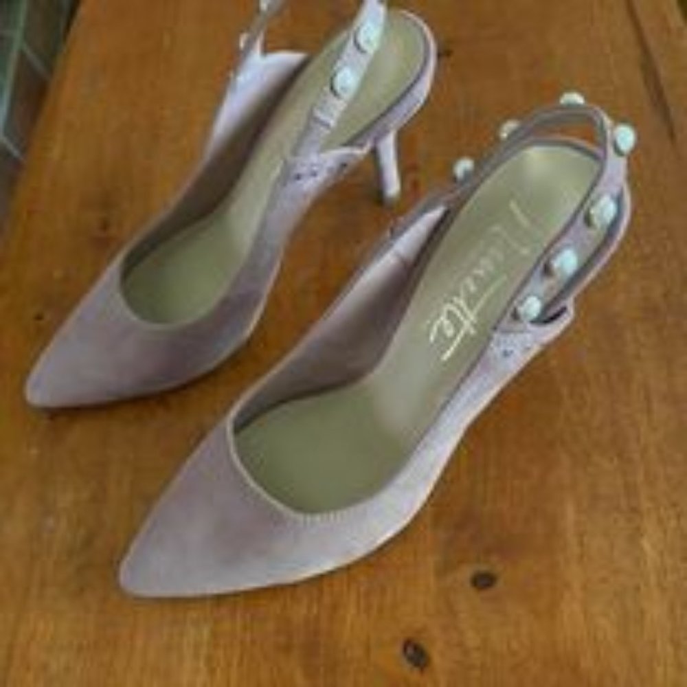 Mauve Slingback heels by Nanette